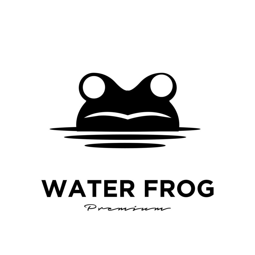 simple toad frog vector illustration logo concept