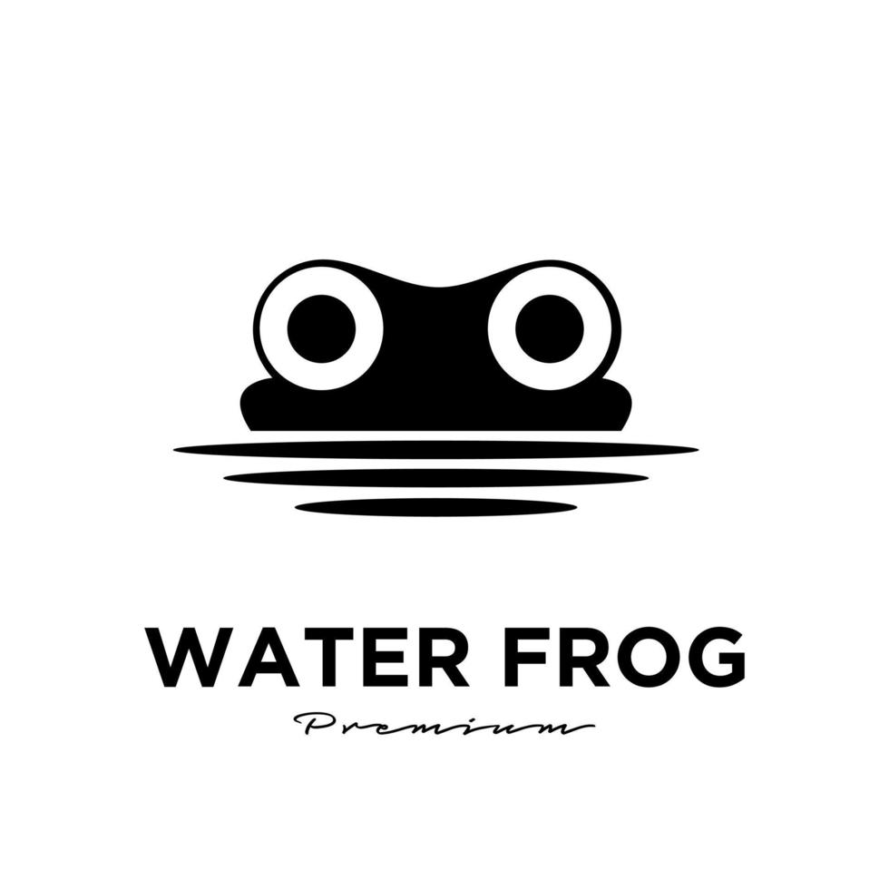 simple toad frog vector illustration logo concept