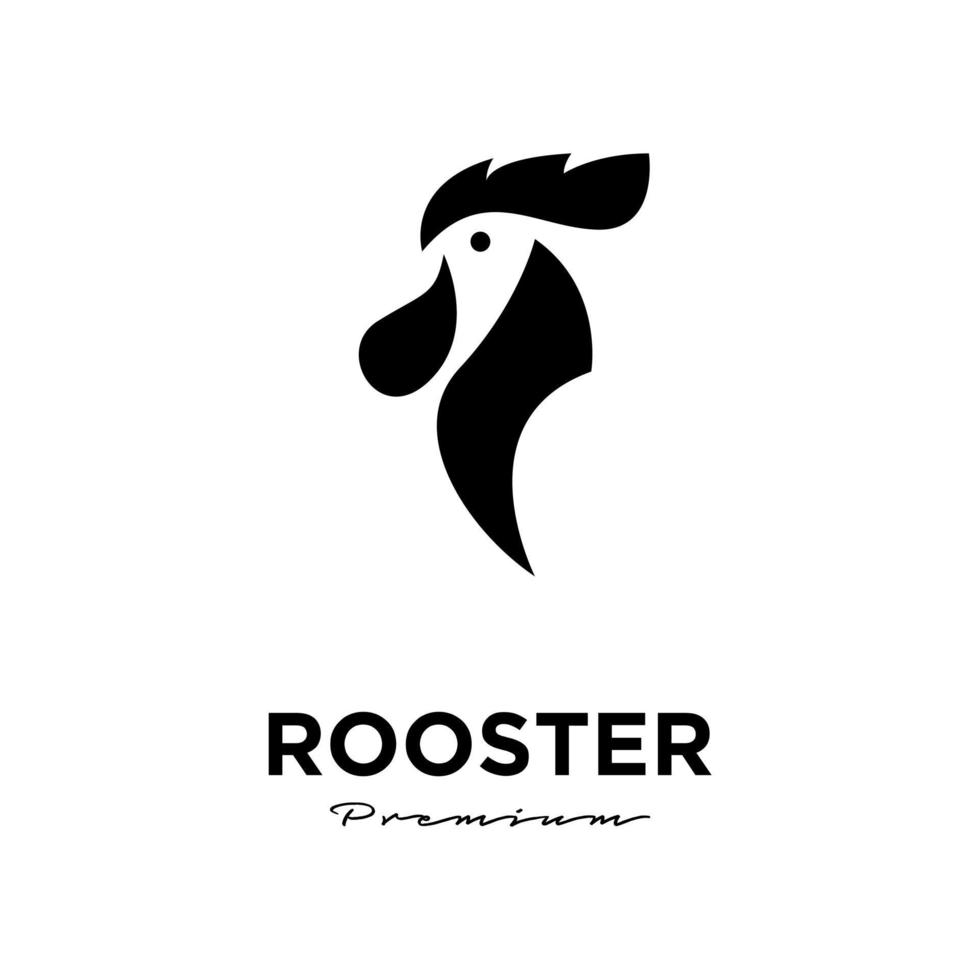 Ilustración de vector de plantilla de diseño de logotipo de icono de gallo