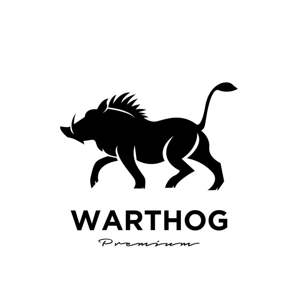 warthog, simple, vector, logotipo, ilustración, diseño vector