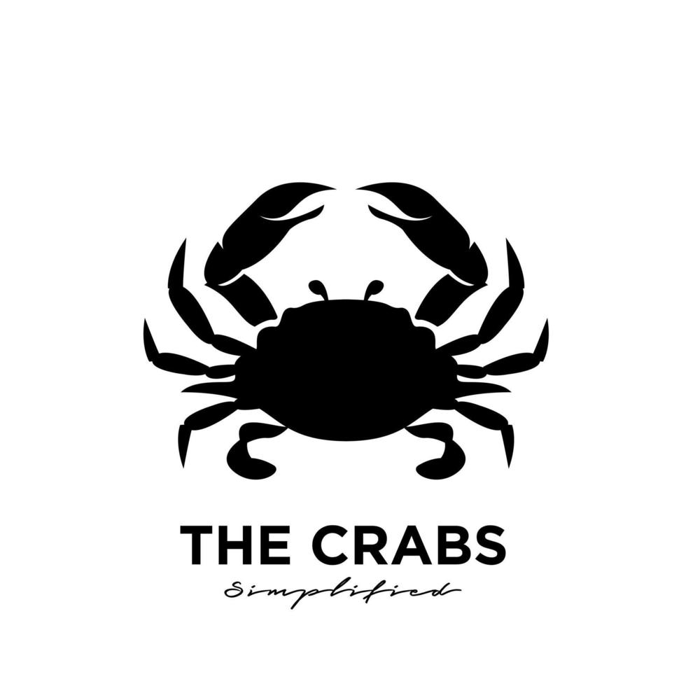 premium Crab black Logo Design Vector Template Modern Design Vector Illustration