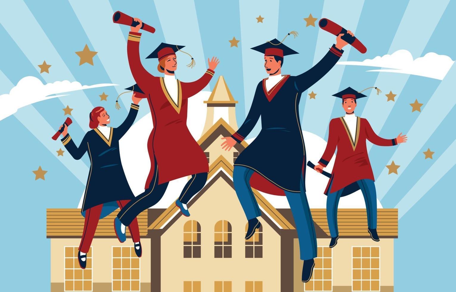 Graduation Ceremony Celebration Concept vector