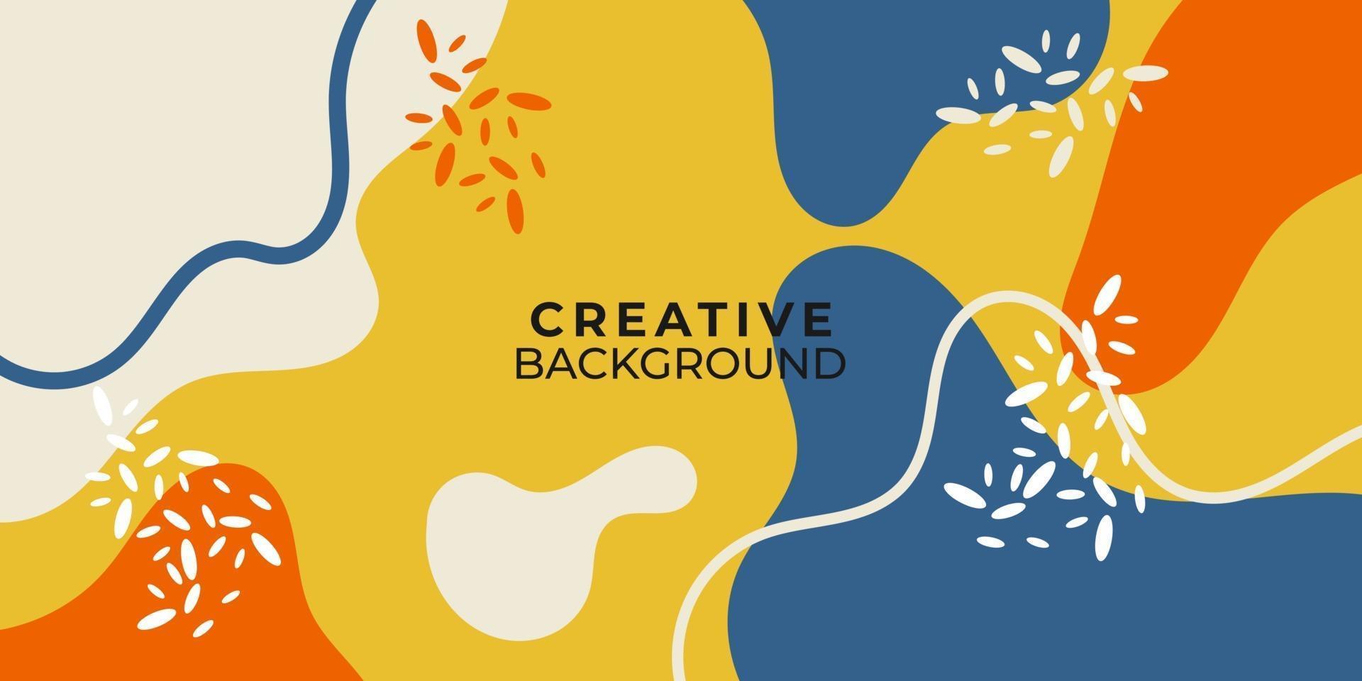 Creative hand drawn abstract background design vector