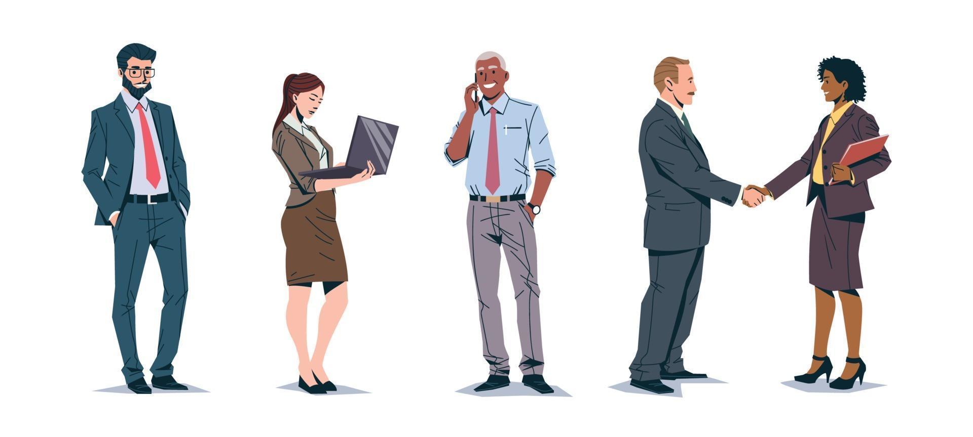 Set of Business People Characters vector