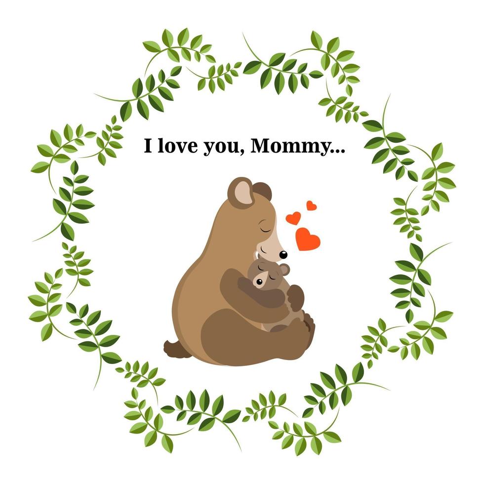 Cute vector greeting card for Mother's Day