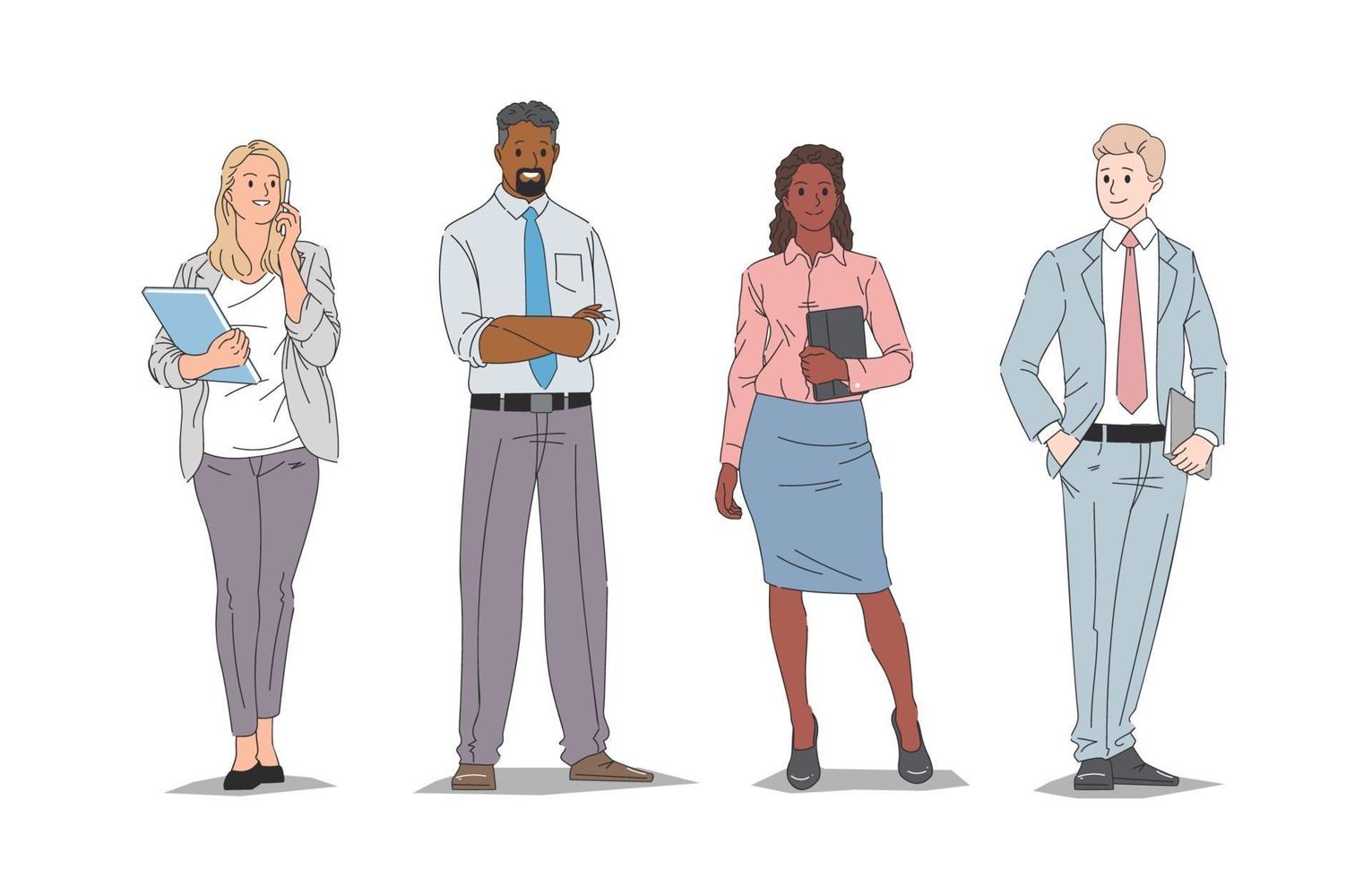 Set of Business People Characters vector