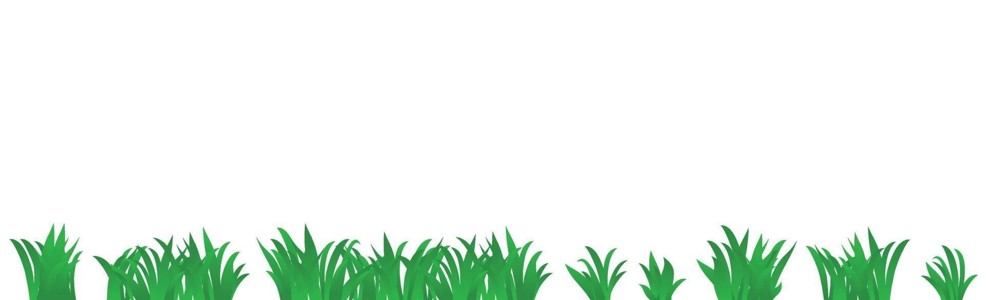 Green juicy grass on a white background vector