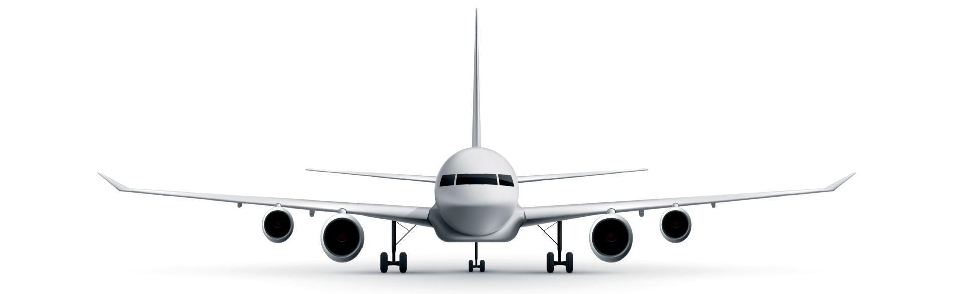 Realistic model of a civil aircraft on a white background - Vector 2373889  Vector Art at Vecteezy