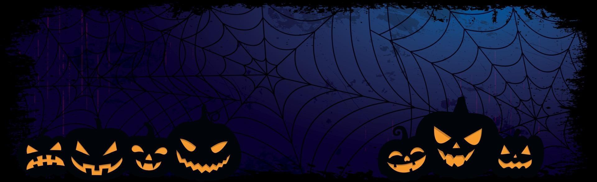 Fondo de halloween azul oscuro sombrío aterrador - vector