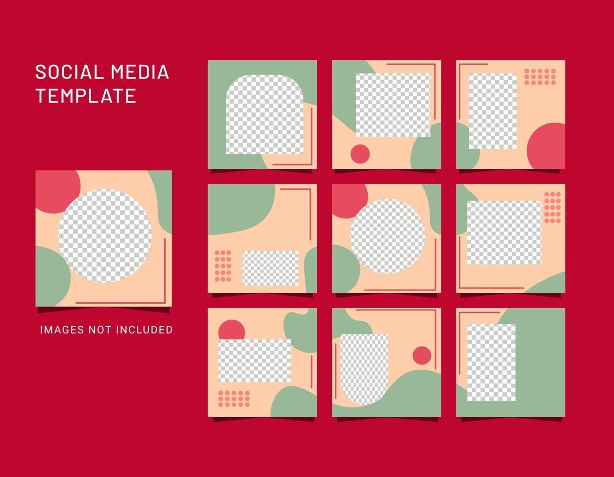 social media templates, banners, blogs, fashion sales pitches. Fully editable square post frame puzzle sales posters. Vector backgrounds of beautiful abstract shapes