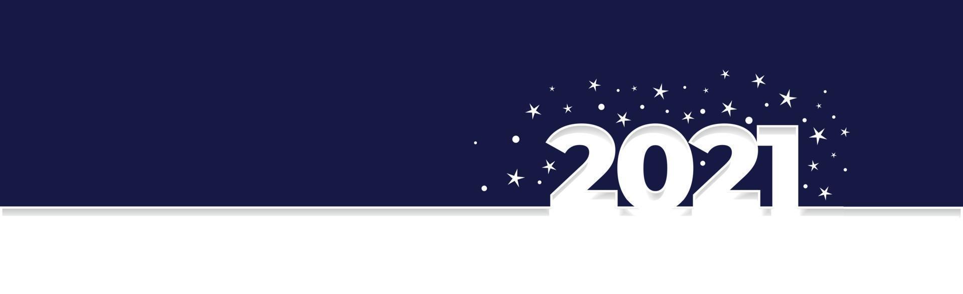 Cut out numbers for the upcoming new year 2021 vector