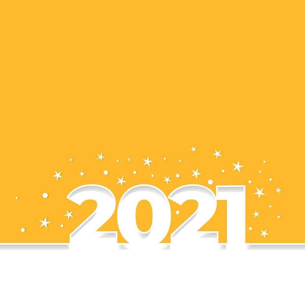 Cut out numbers for the upcoming new year 2021 vector