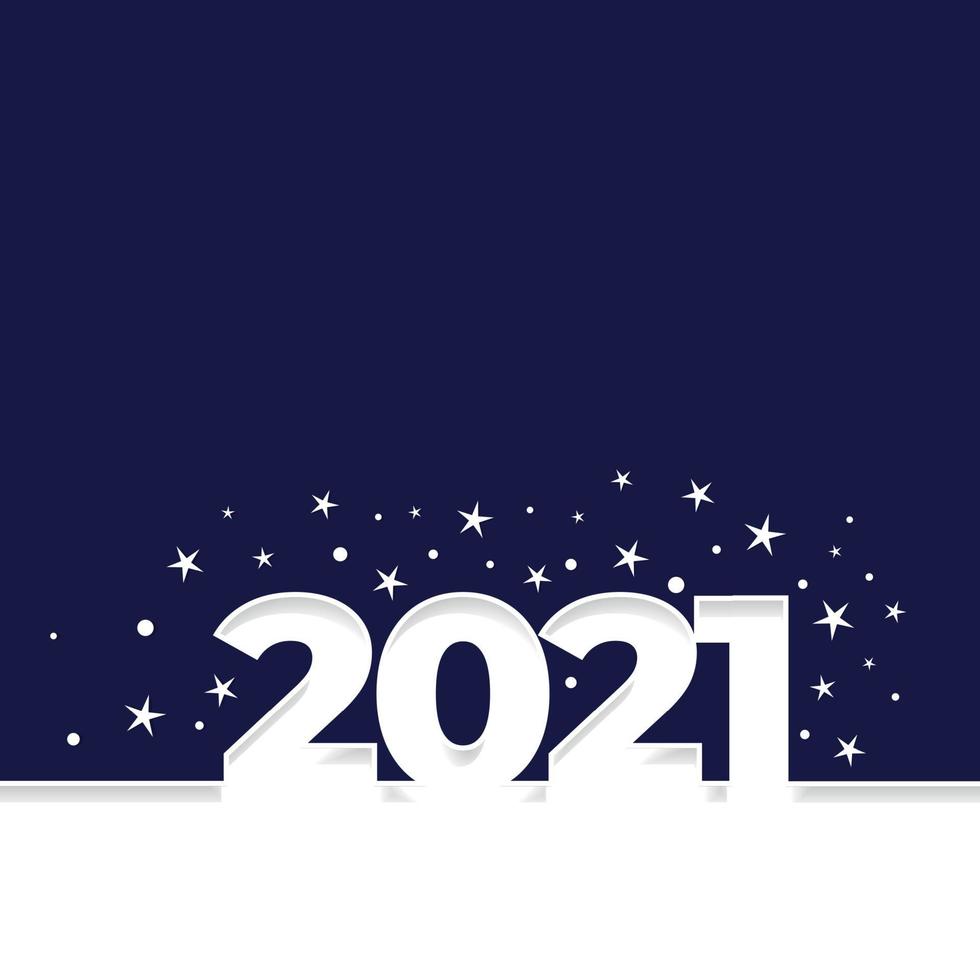 Cut out numbers for the upcoming new year 2021 vector