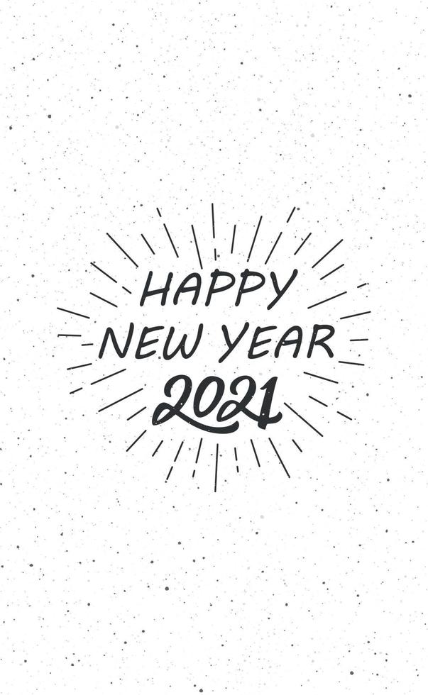 2021 wish new year on light background vector