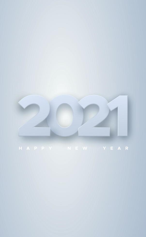 2021 wish new year on light background vector