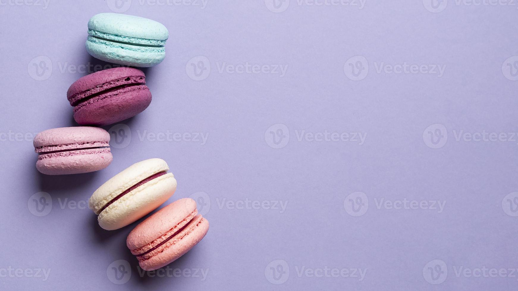 top view delicious macarons with copy space. High quality and resolution beautiful photo concept