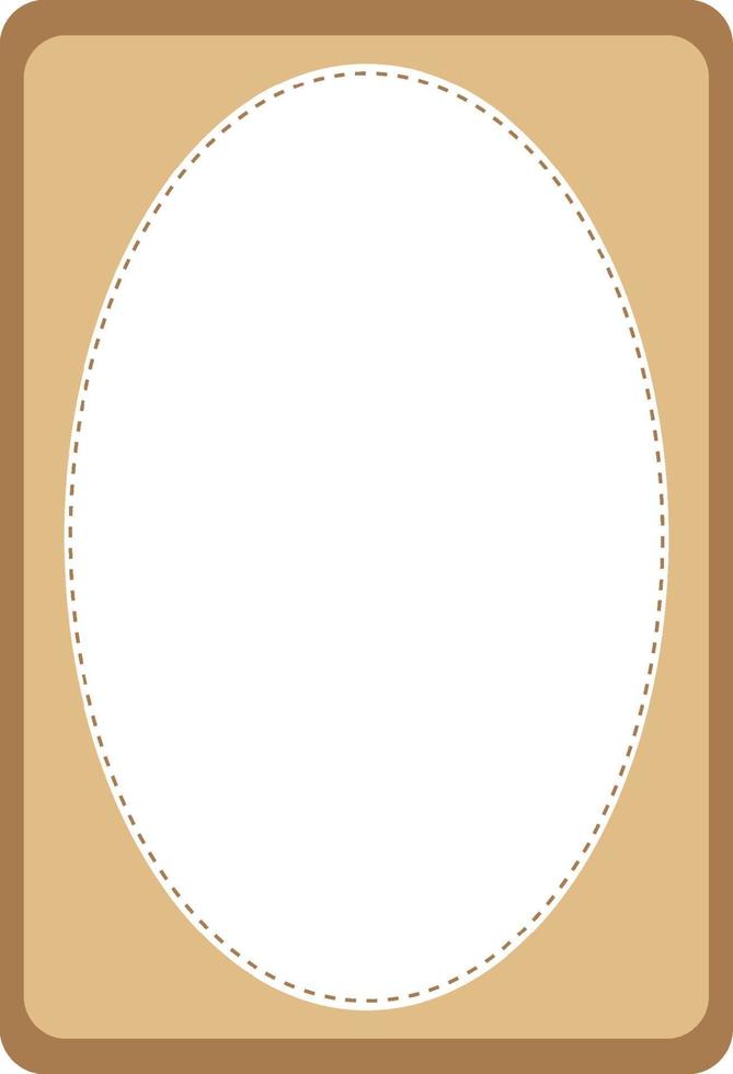 Empty oval shape banner template vector