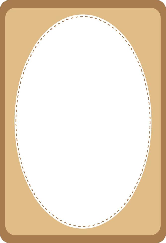 Empty oval shape banner template vector