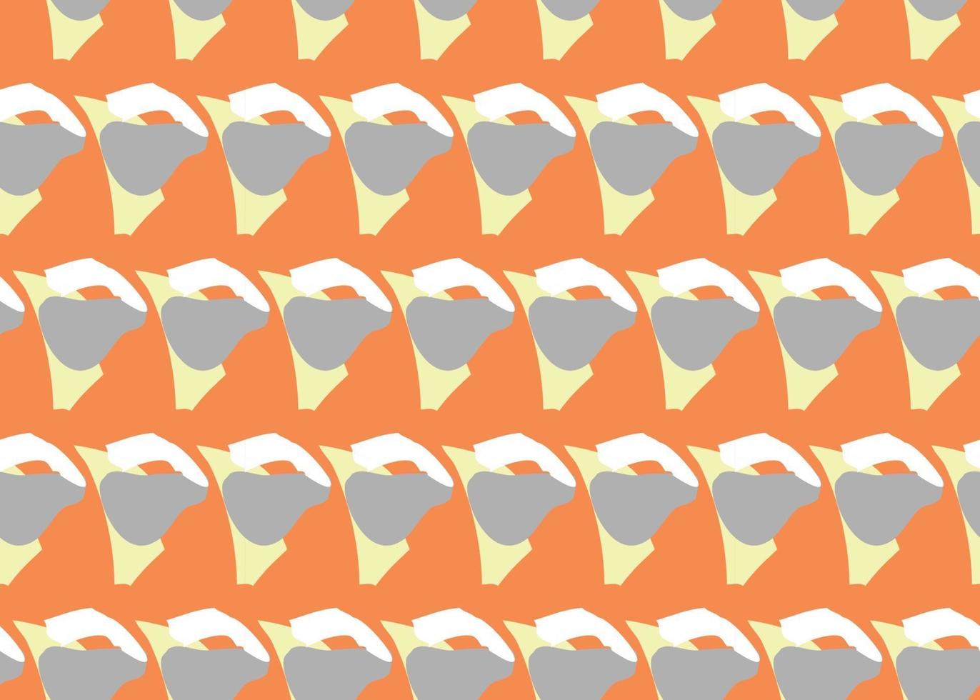 Vector texture background, seamless pattern. Hand drawn, orange, grey, yellow, white colors.