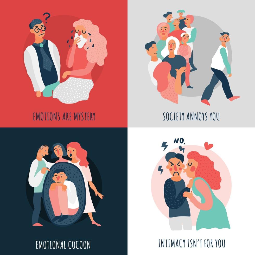 Sociopath Design Concept Vector Illustration