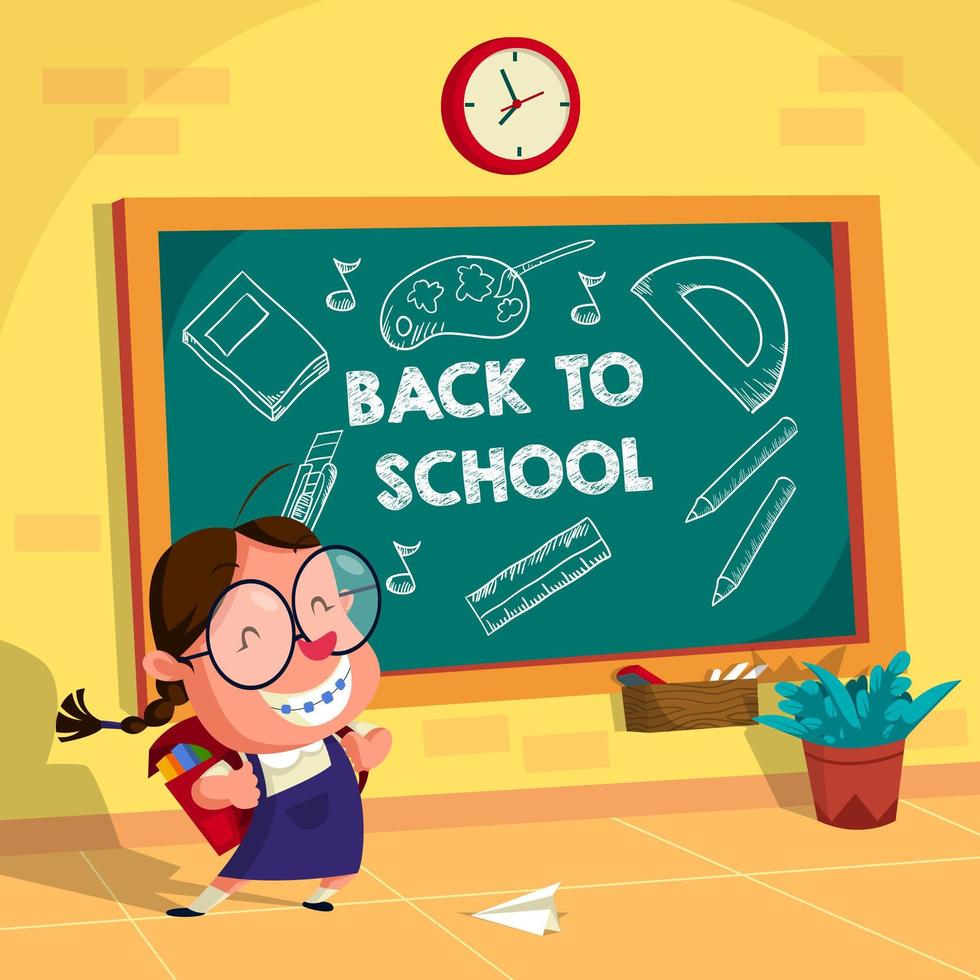 Back to School Children Illustration Background vector
