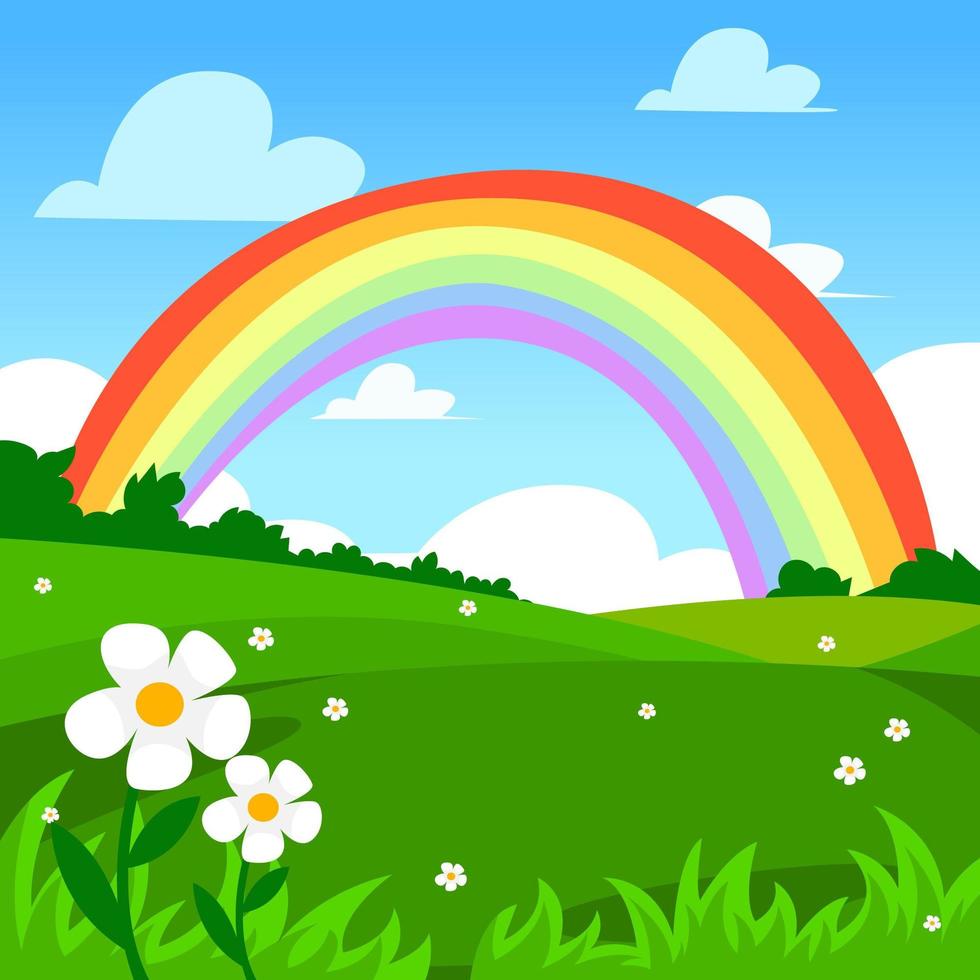 Colorful Rainbow illustration Background vector