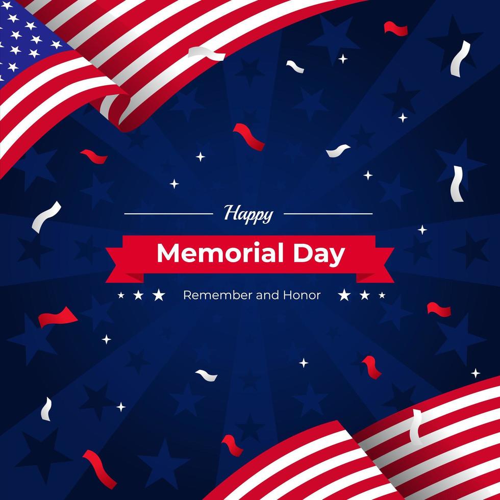 USA Festival Memorial Day Commemoration Background vector