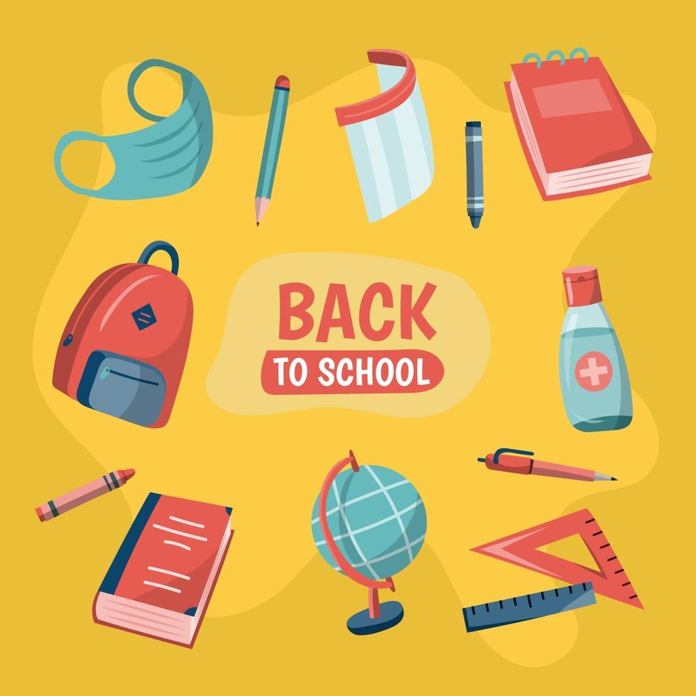 new normal school icon collection vector