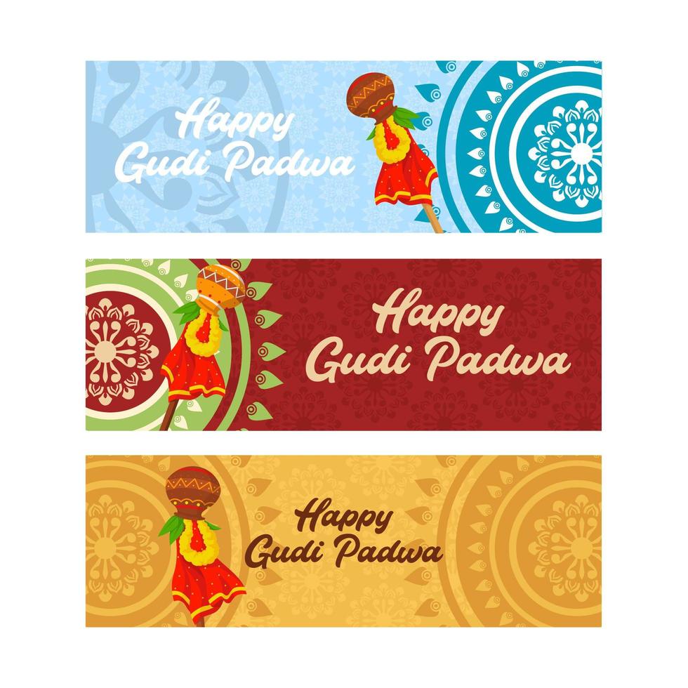 Happy Gudi Padwa Hindu Indian Festival vector