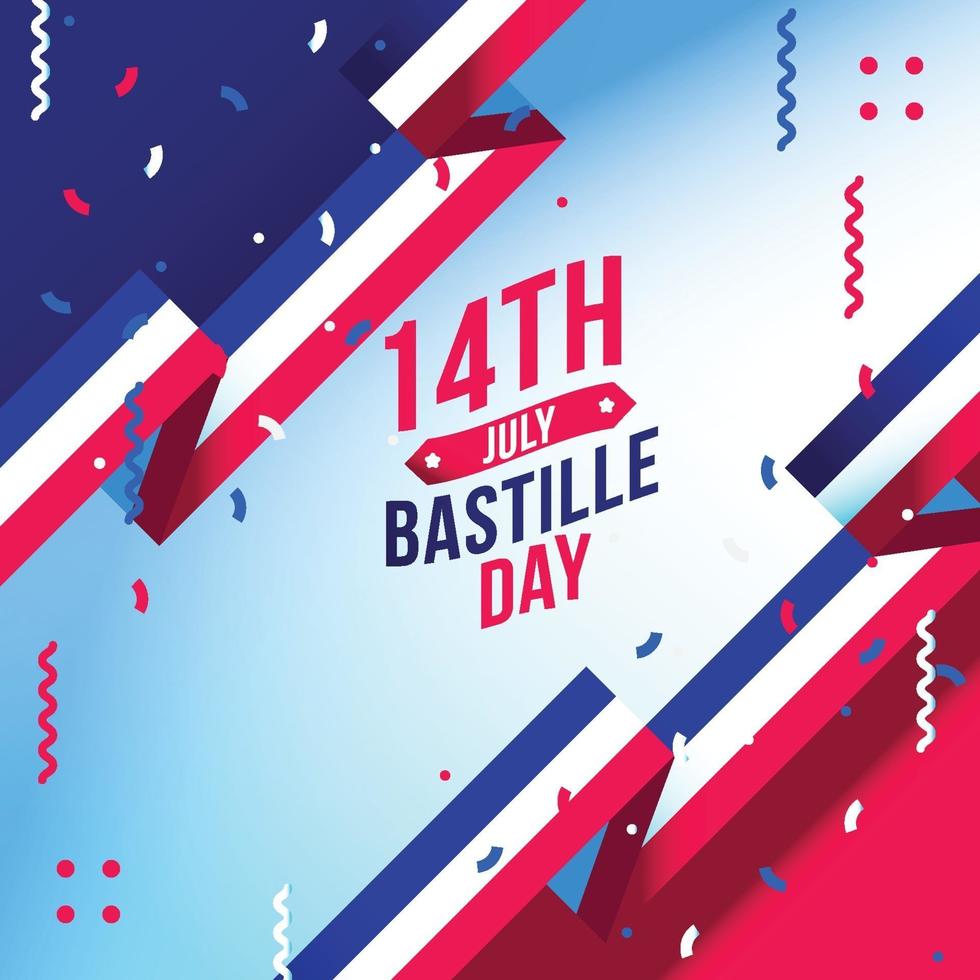 Bastillle day flat background illustrations vector