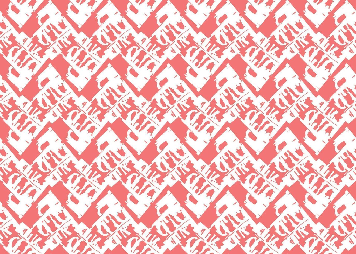 Vector texture background, seamless pattern. Hand drawn, red, white colors.