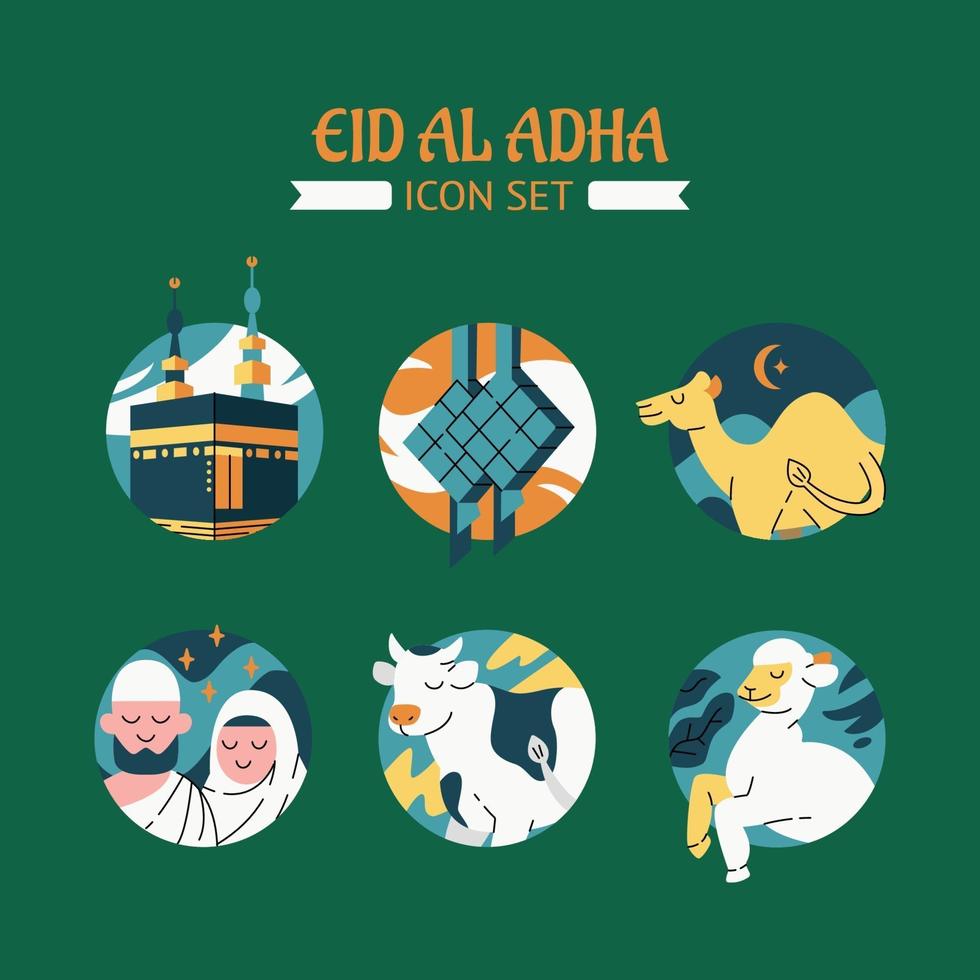 Eid Al Adha Icon Set vector