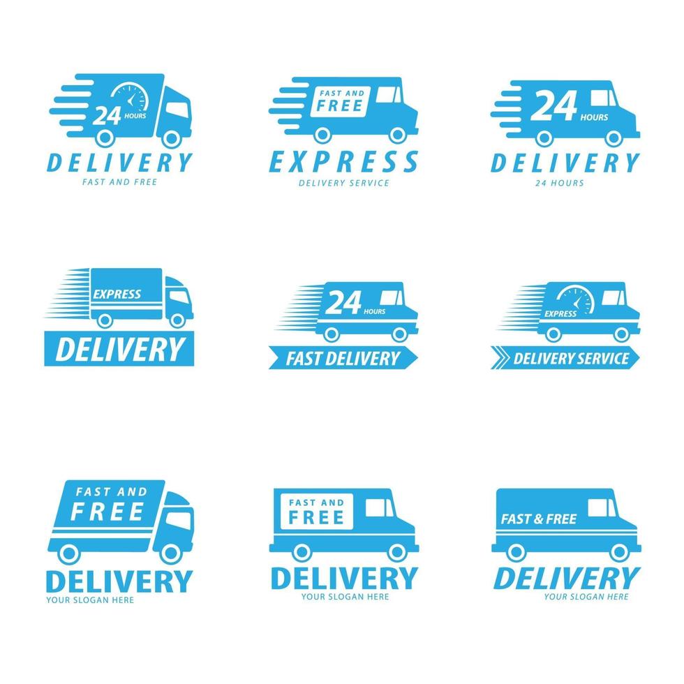 Delivery Logo Set Concept vector
