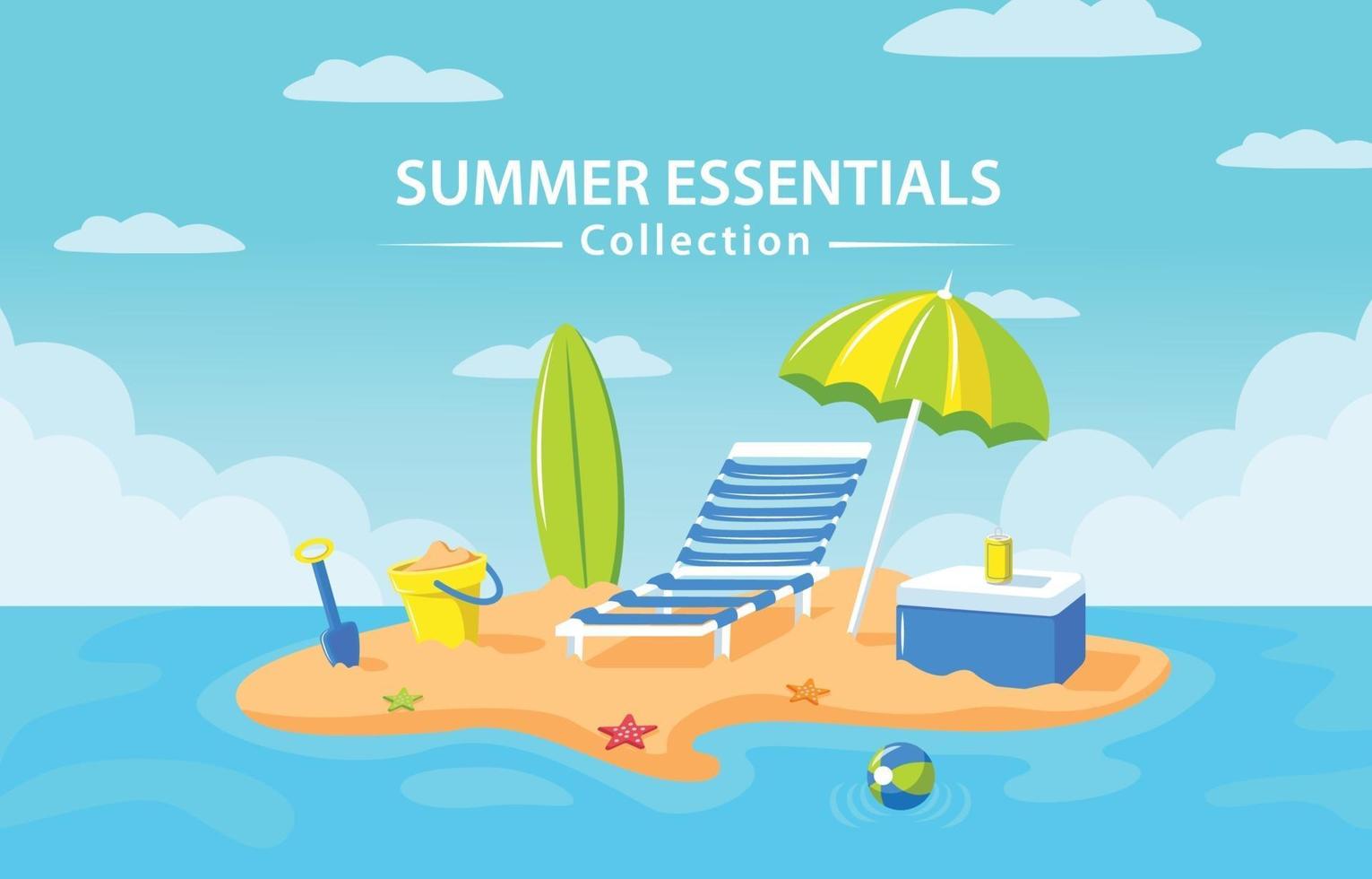 Summer vacation Elements Concept vector