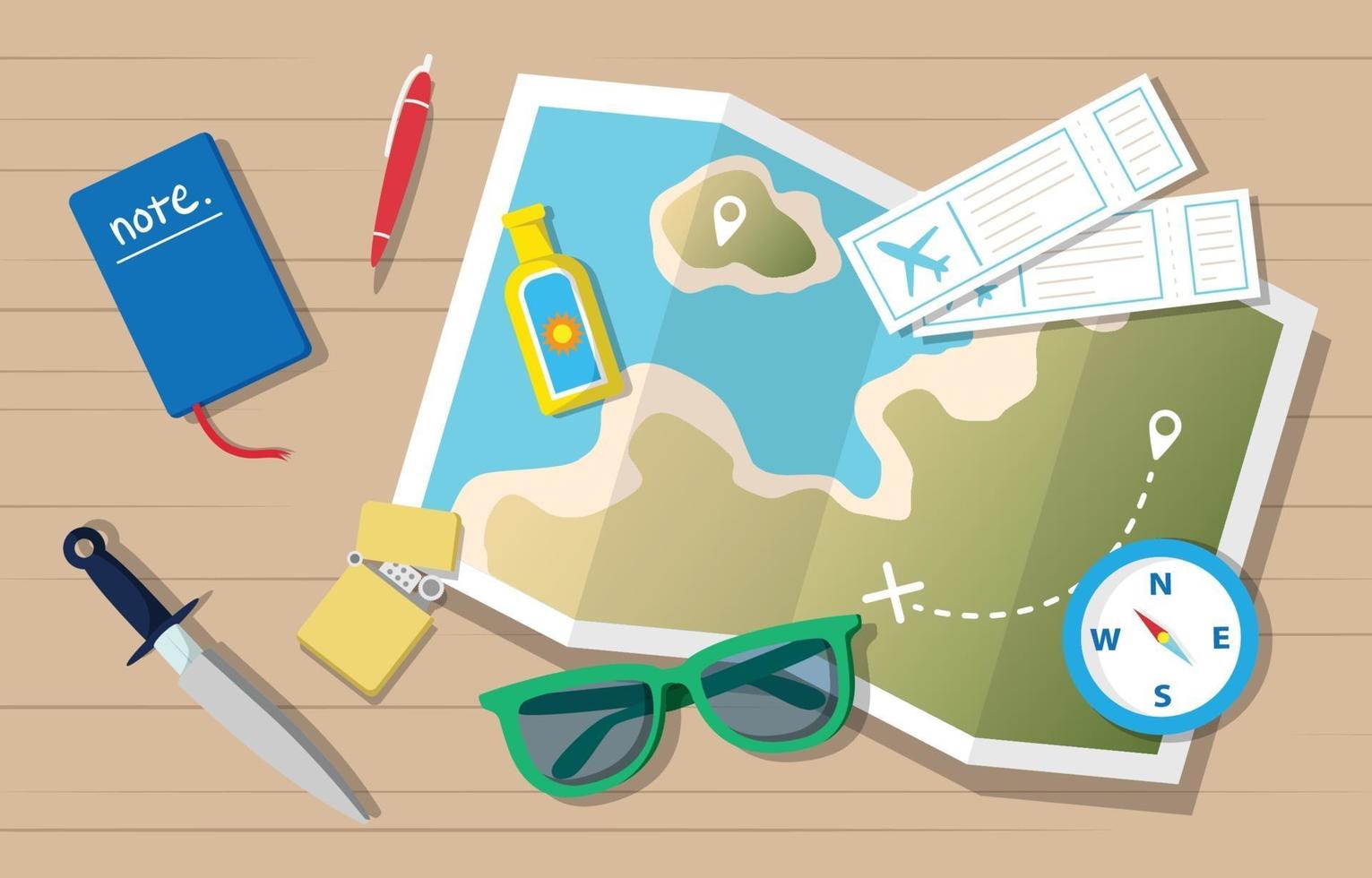 Summer Traveling Element Concept vector