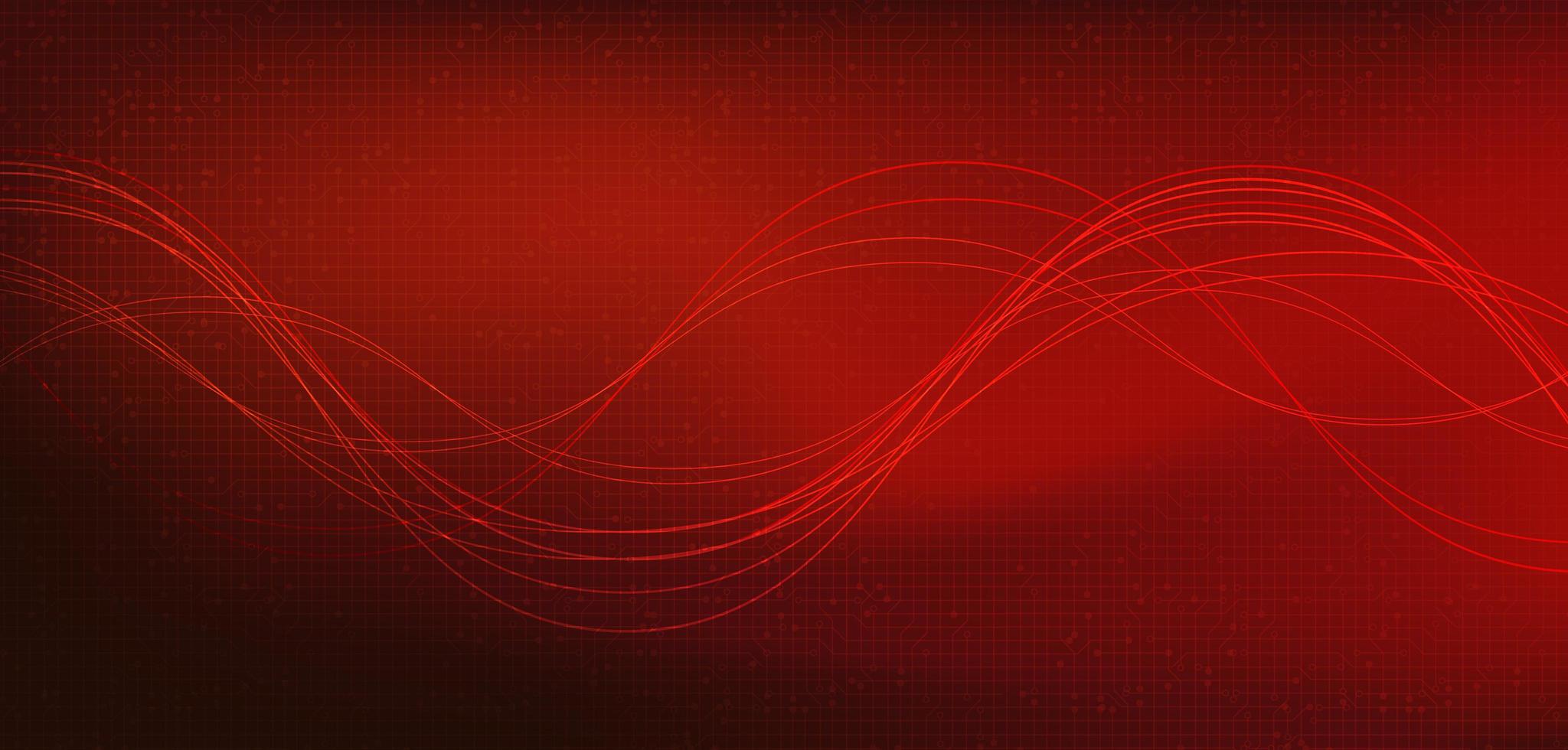 Line Digital Sound Wave Low and Hight richter scale on Red Background vector