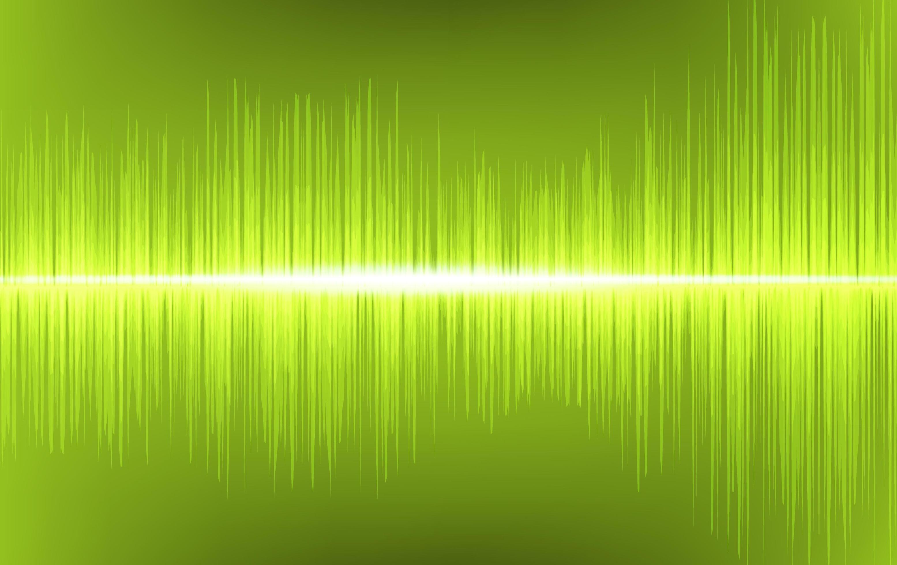 Light Green Sound Wave background technology and Earthquake wave