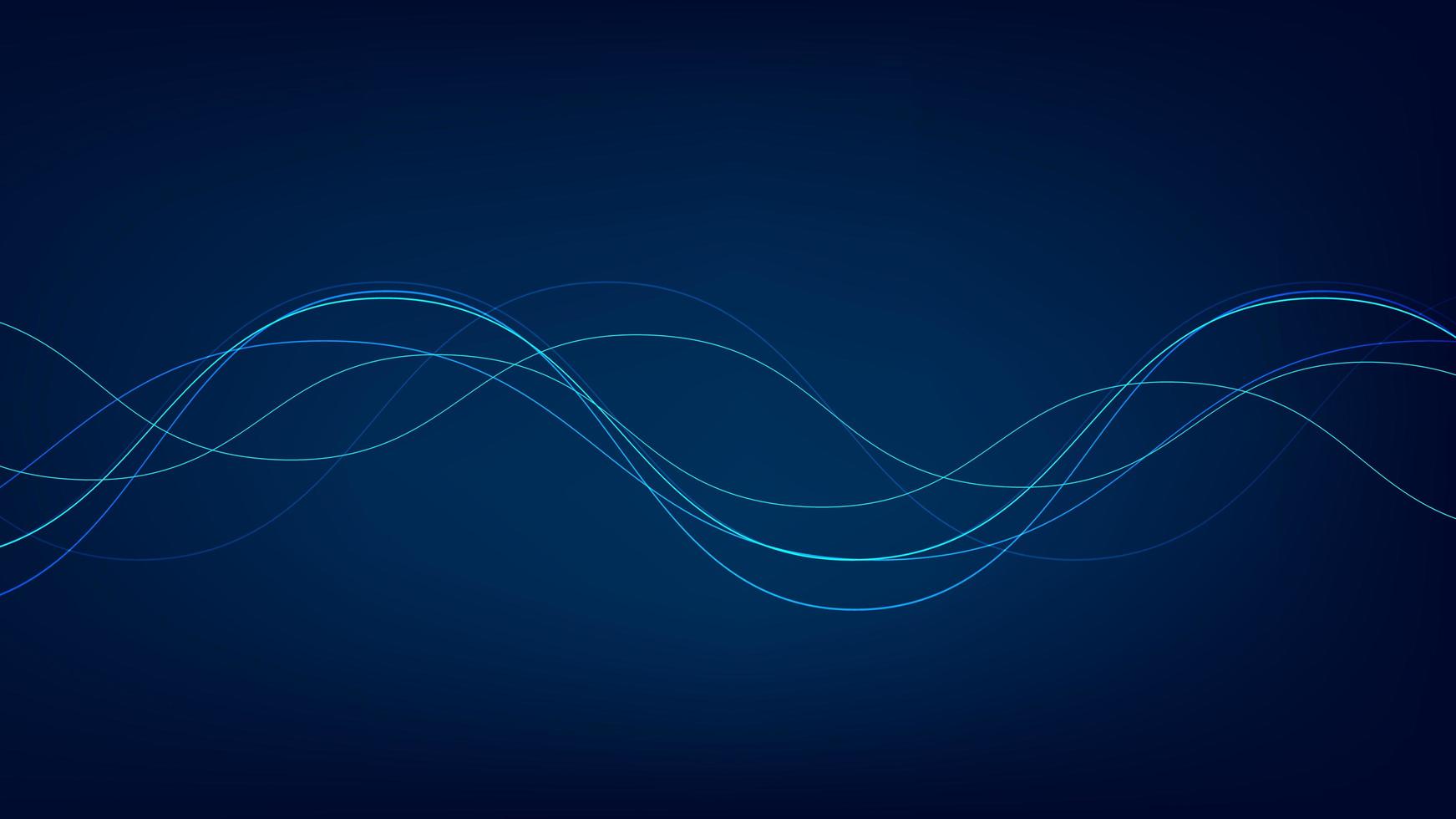 Diseño de concepto de onda de sonido de ondas de partículas que fluyen para estudio de música y ciencia vector