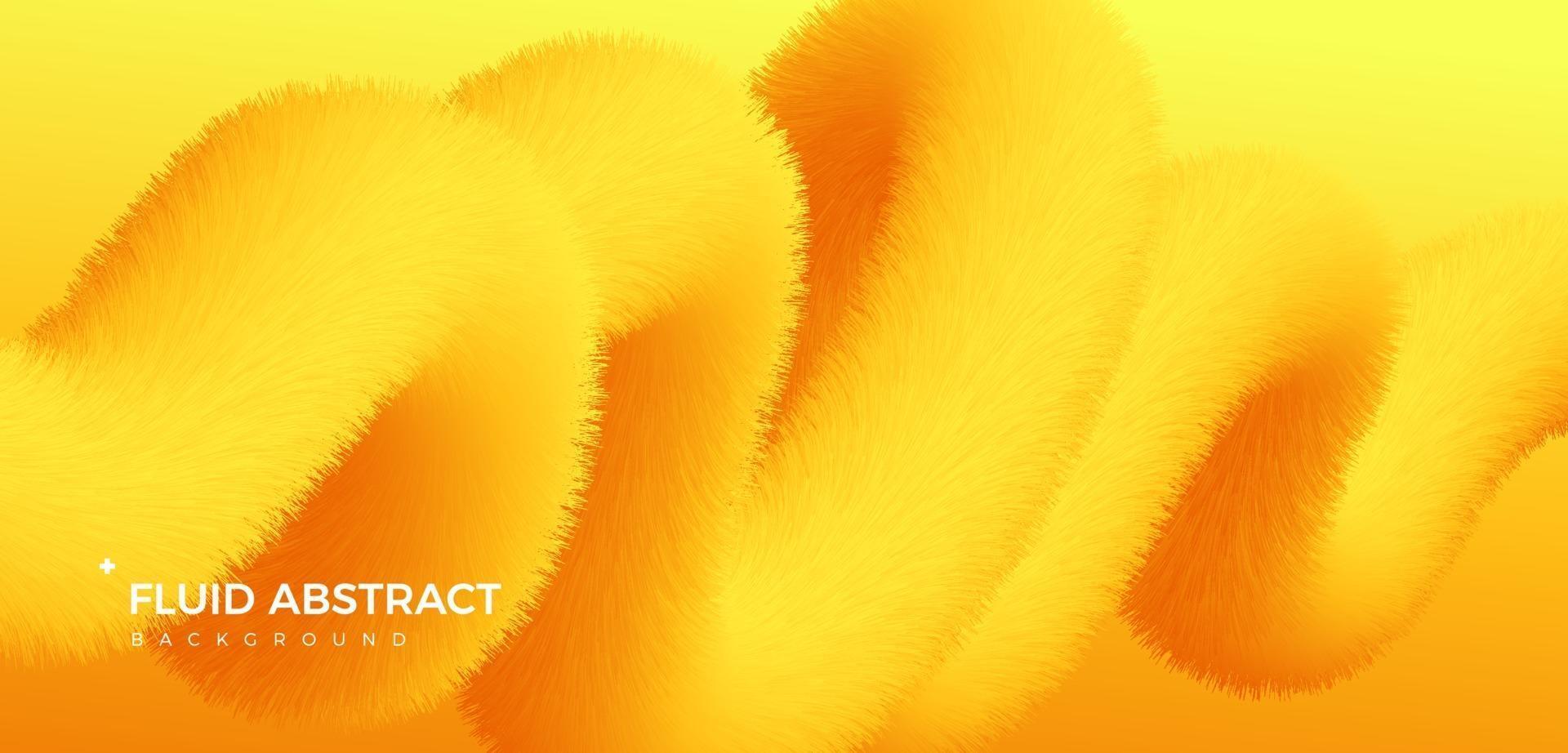 Trendy fashion high-end elegant yellow fur material abstract gradient background vector