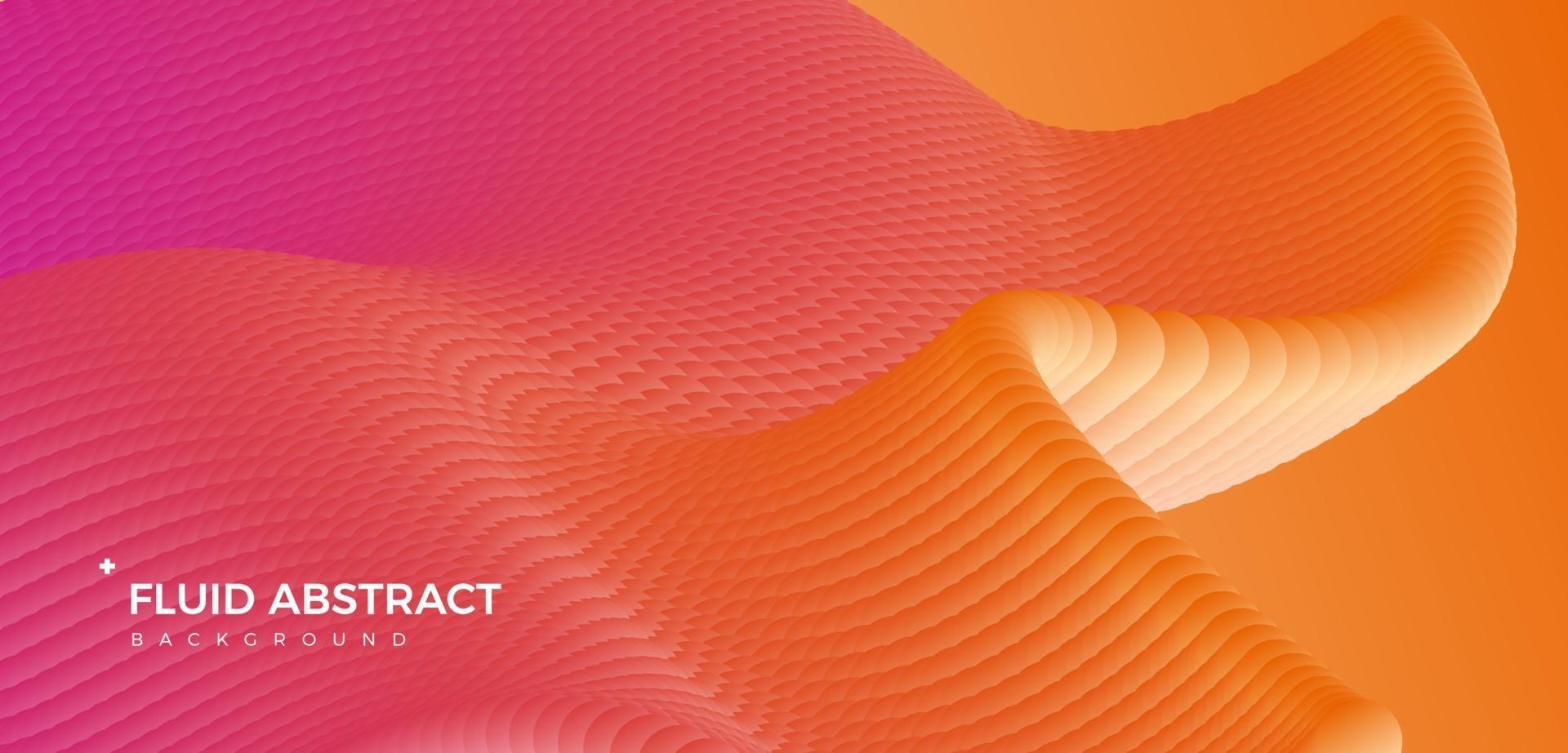 Modern trend fashion orange ripple fluid gradient abstract background vector