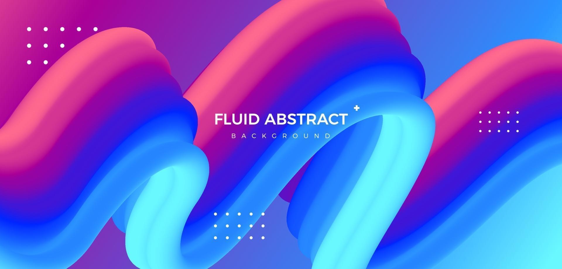 Fashion trend red blue dynamic fluid gradient abstract background vector