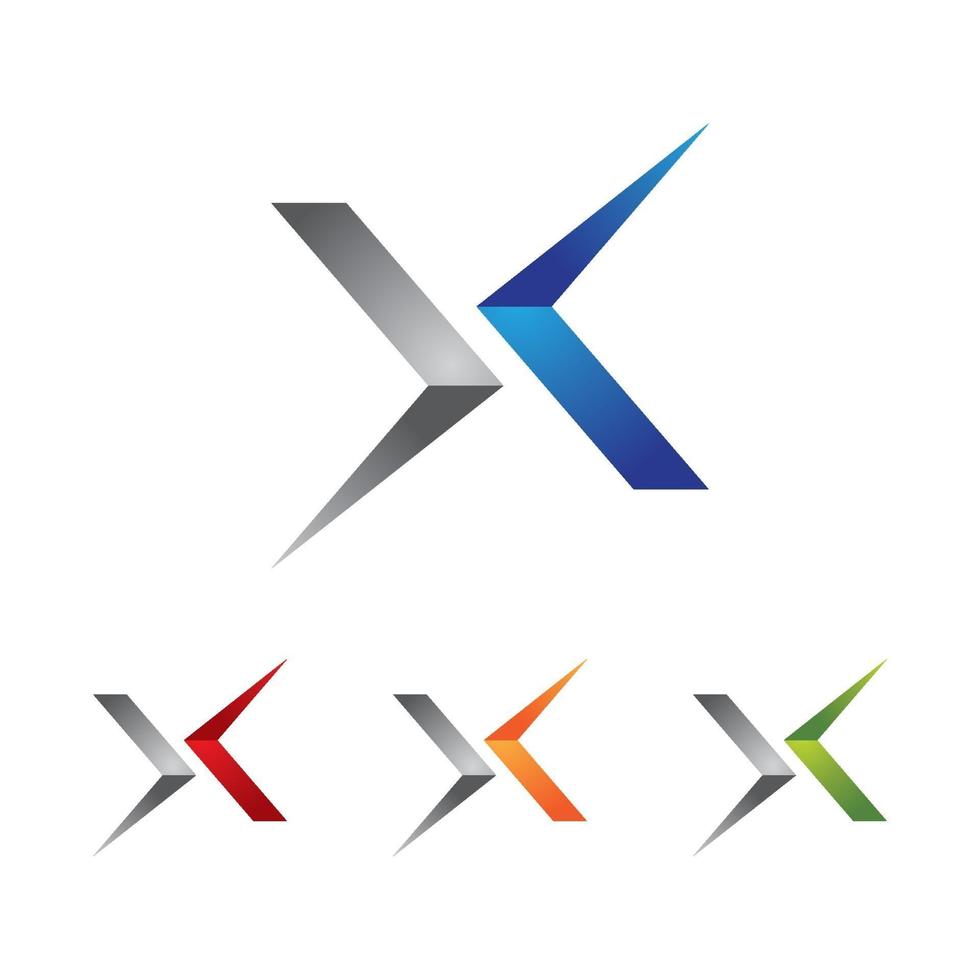 X Letter Logo Template vector icon