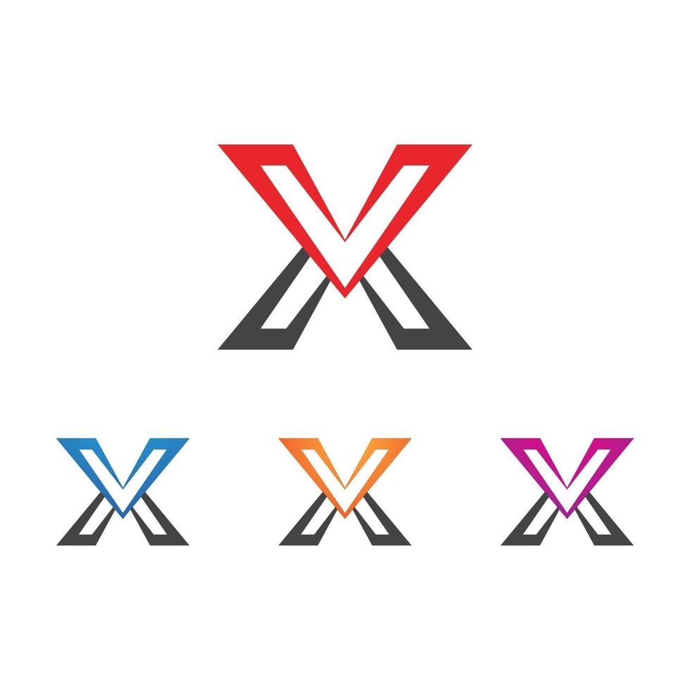 X Letter Logo Template vector icon