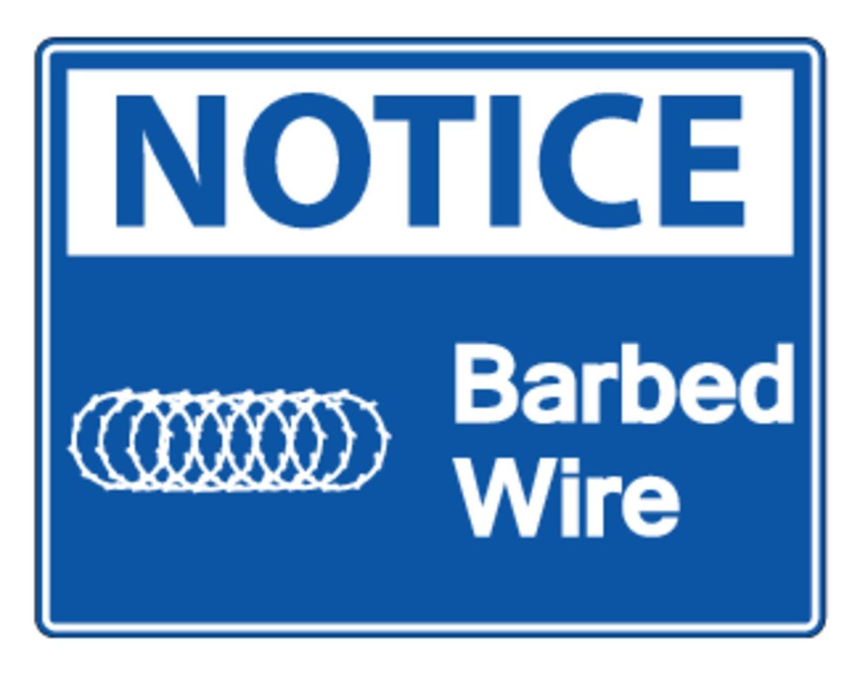 Notice Barbed Wire Symbol vector