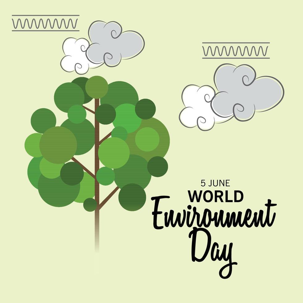 ilustración vectorial de un fondo para el día mundial del medio ambiente. vector