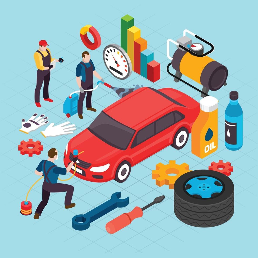 Auto Service Concept Vector Illustration