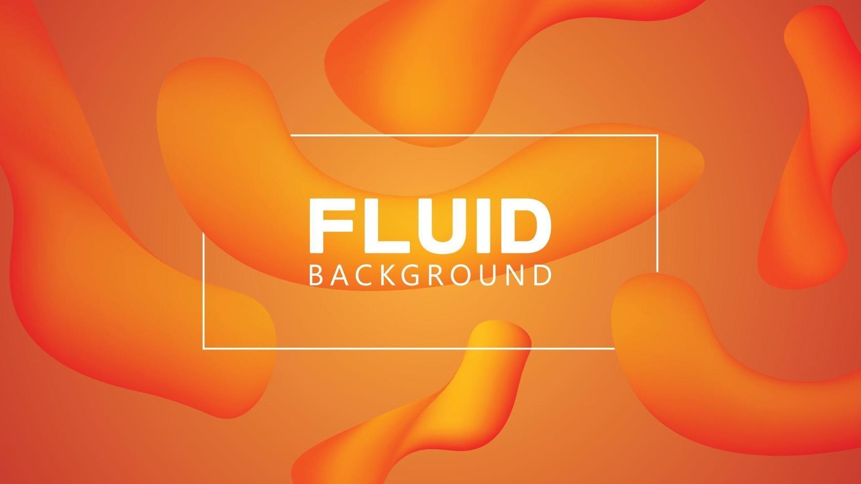 orange fluid background vector