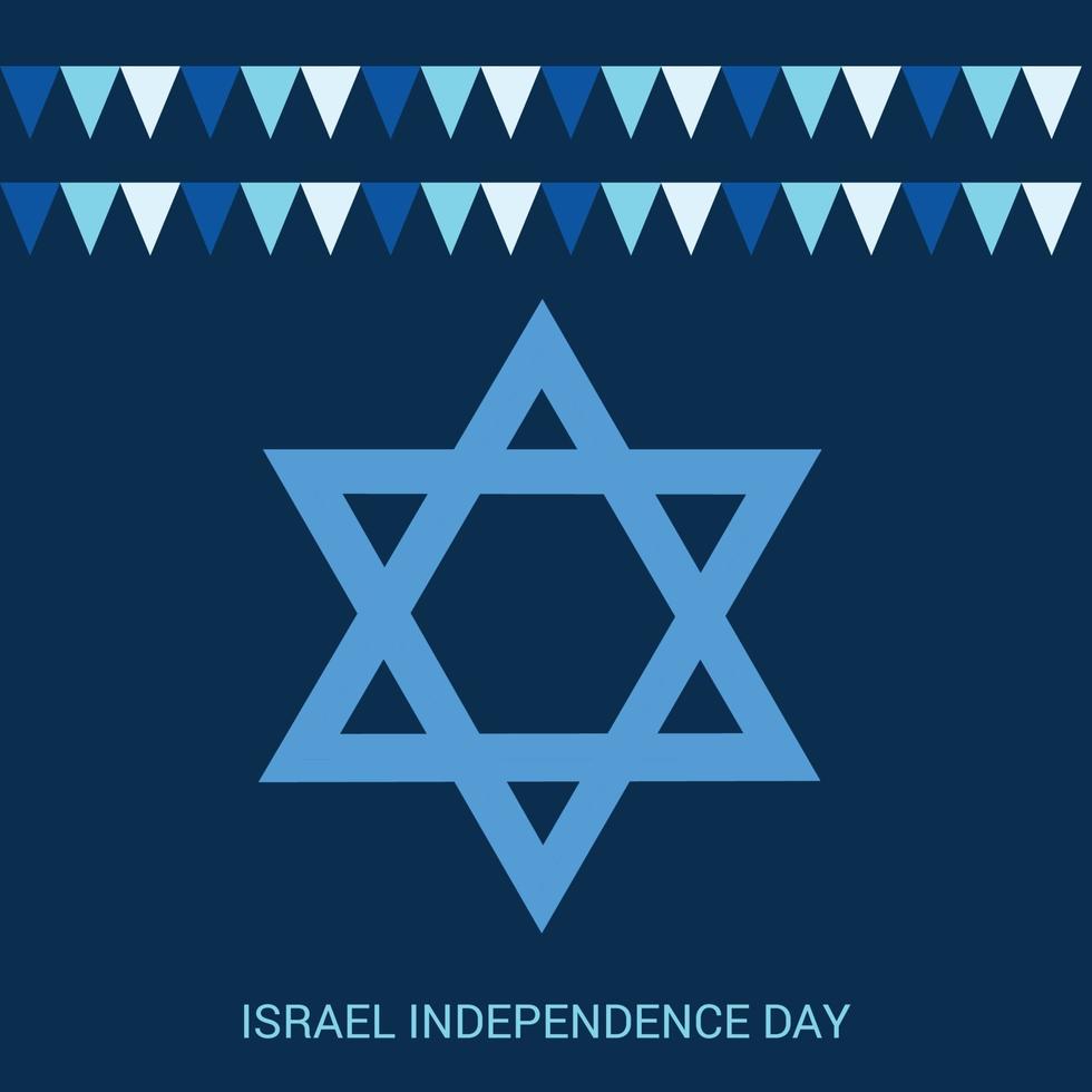 ilustración vectorial de un fondo para el día de la independencia de israel. vector