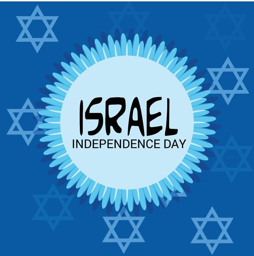 ilustración vectorial de un fondo para el día de la independencia de israel. vector