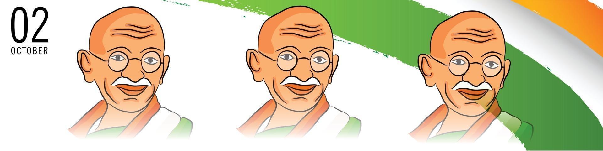 ilustración vectorial de un fondo para la celebración del 2 de octubre de gandhi jayanti. vector